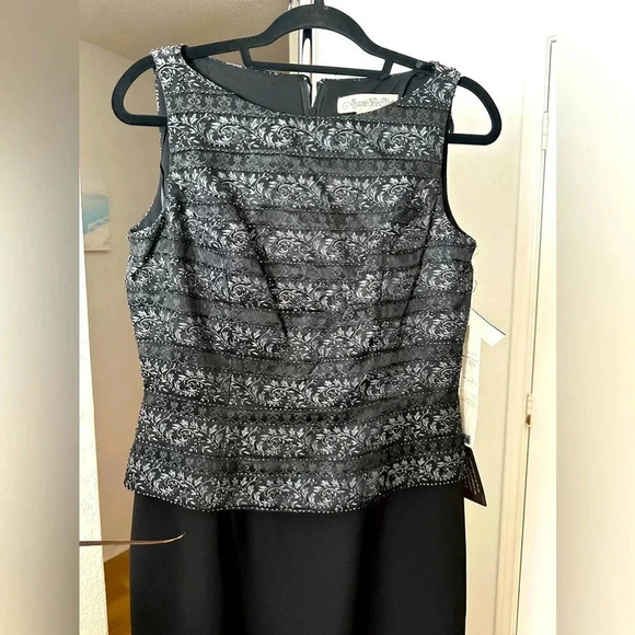 Marie T. Claire elegant sequined black dress size 8 - Picture 3 of 10